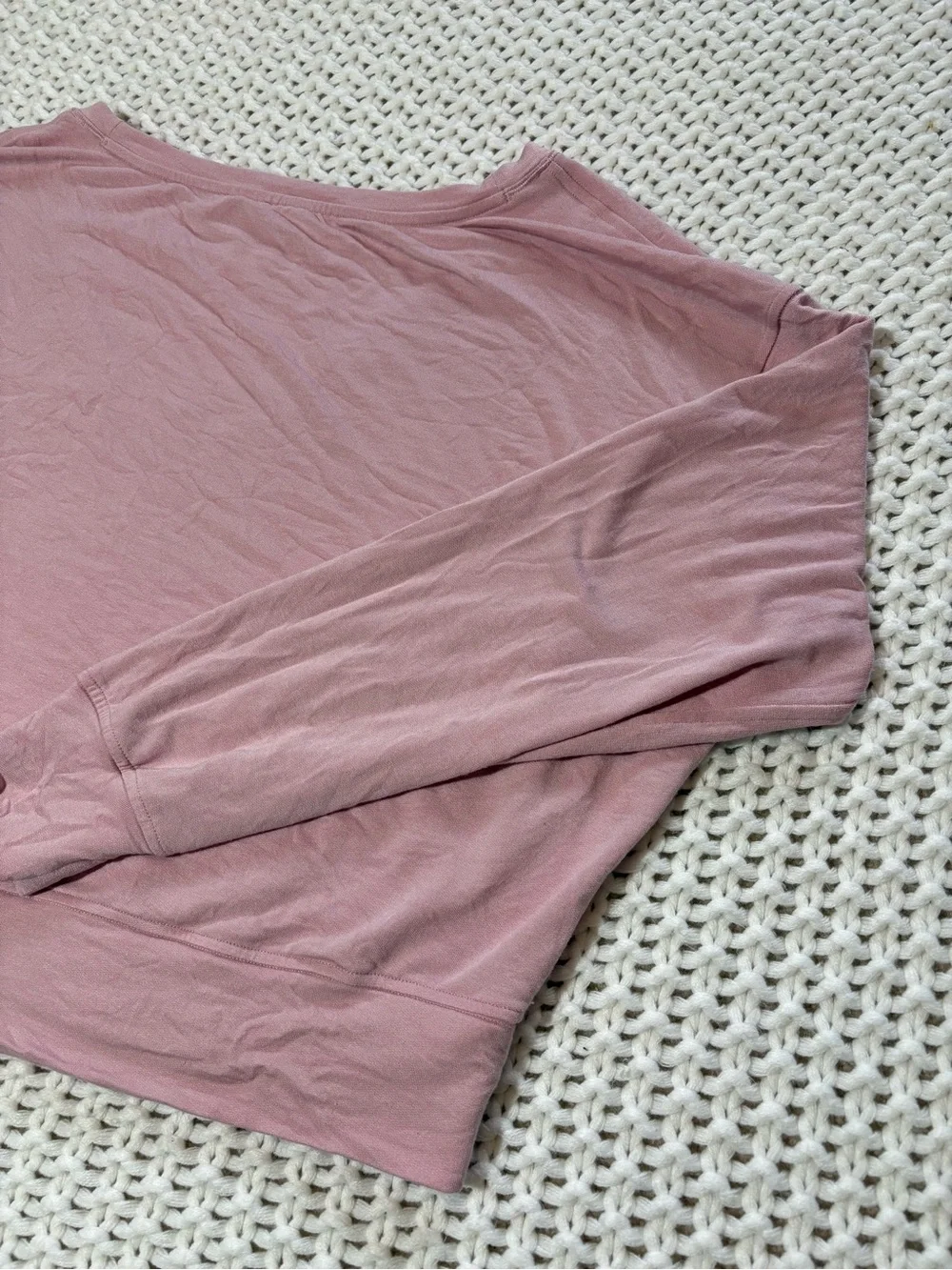 lululemon BeCalm scoop neck pullover in pink haze size small